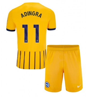 Brighton Simon Adingra #11 Segunda Equipación Niños 2024-25 Manga Corta (+ Pantalones cortos)